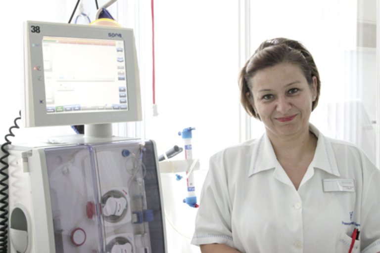 Agnes Szekeres, chefssjuksköterska på NephroCare Centre Cegled