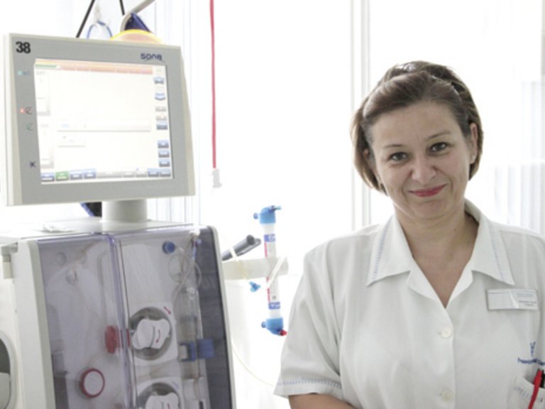 Agnes Szekeres, chefssjuksköterska på NephroCare Centre Cegled